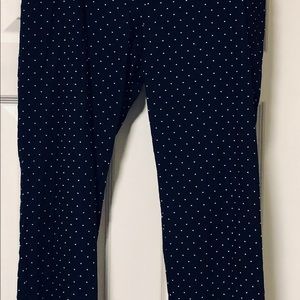 Rachel Zoe Black Pull On Pants with White Dots